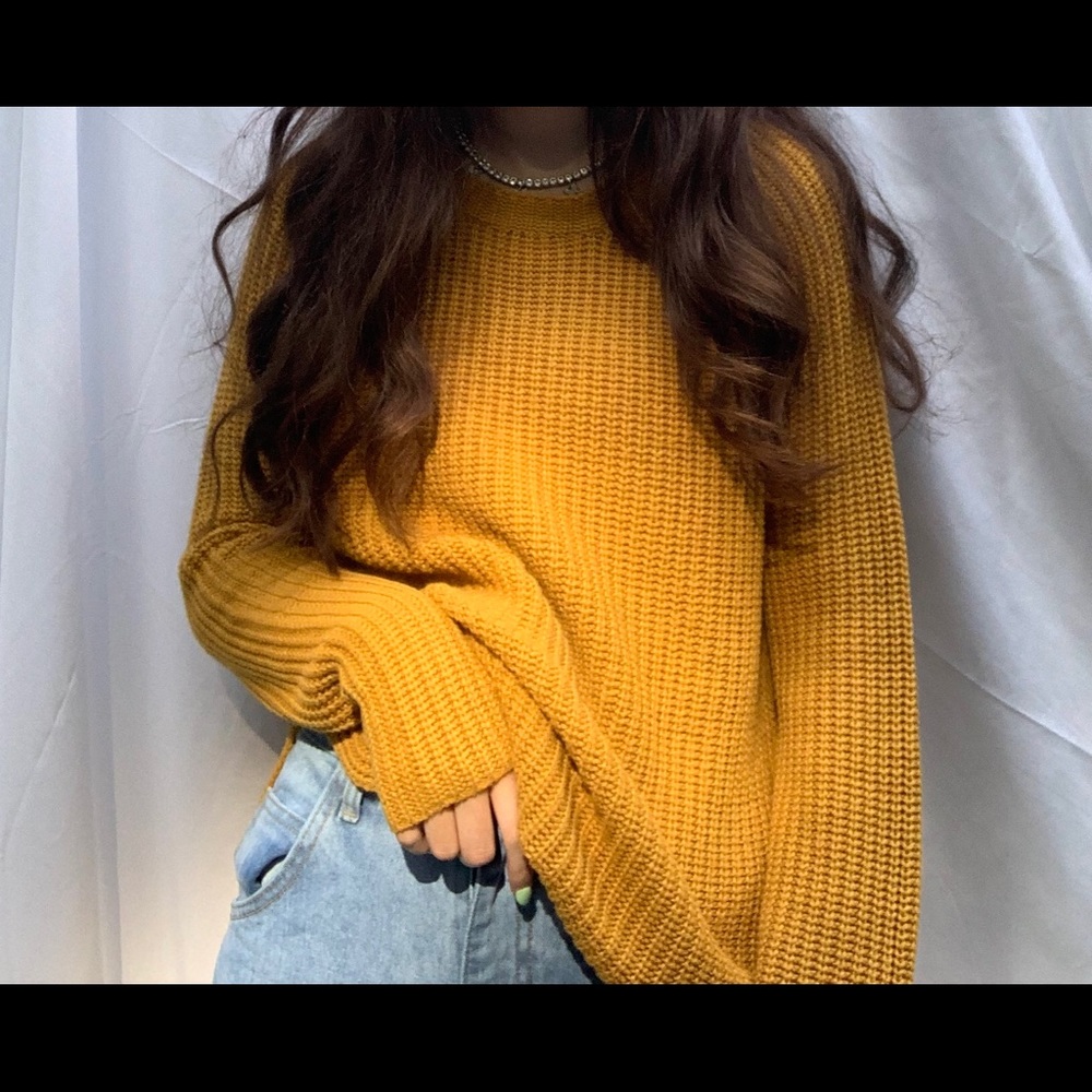 forever 21 yellow sweater